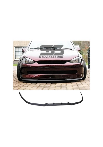 Opel Corsa B Cupra R Uyumlu Ön Lip Mat Siyah Ön Tampon Lip (Sts Oto Aksesuar) (01)