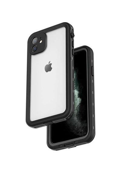 Apple Uyumlu  iPhone 12 Kılıf 1-1 Su Geçirmez Kılıf Siyah