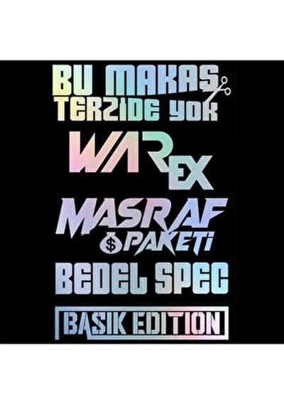Yeni Süper Hologram Arka Cam Oto Sticker Set2