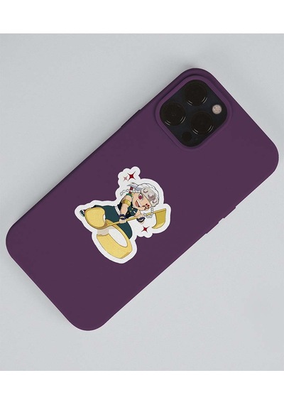 Tengen Uzui-demon Slayer Gyomei Himejima -parlak Kağıt 2 Li Set Anime Sticker Çıkartma-kimetsu No Yaiba Beyaz