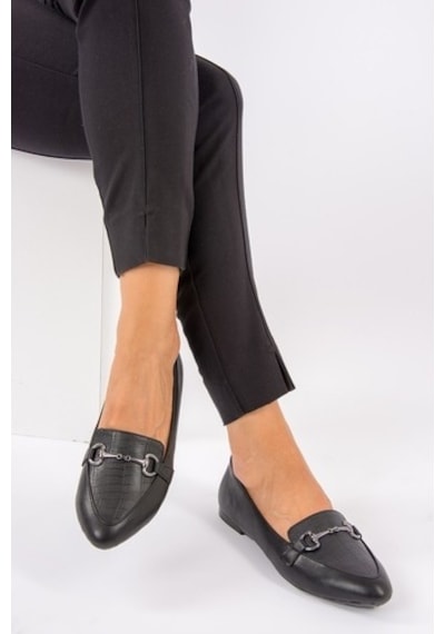 Fox Shoes Siyah Kadın Babet G290010011 Siyah
