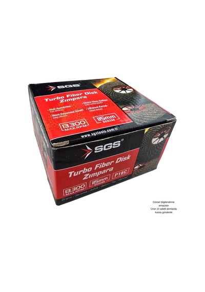 Sgs Turbo Fiber Disk Zımpara Granit-mermer-taş P16c 115 Mm. - 1 Adet