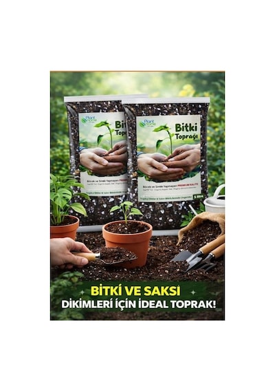 10 Litre Kullanıma Hazır Bitki Toprağı - Salon Bitkileri Be Tropikal Bitkiler Için Premium Kaliteli 10 L