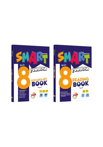Smart English 8. Sınıf Vocabulary Book + Reading Book Seti 2 Kitap