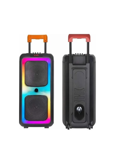 Ndr-1097 Bluetooth Speaker Kablosuz Mikrofonlu Taşınabilir Şarjlı Tekerlekli Büyük Boy Party Speaker 40w Hoparlör Hafıza Kartı Usb Girişli Tws Özellikli Fm Radyolu Ses Sistemi