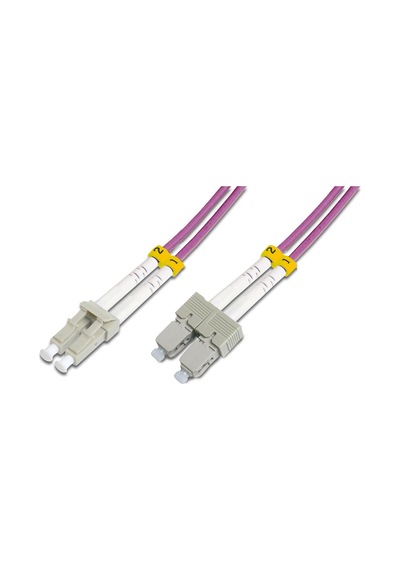 Beek Lc-sc Fiber Optik Patch Kablo, Multimode Om 4 50/125 Duplex, 3.0mm, Lszh, 1 Metre-19187