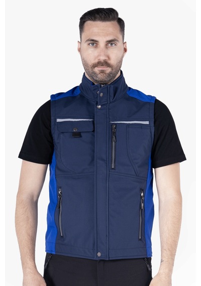 Softshell Yelek Lacivert - Saks Mavi