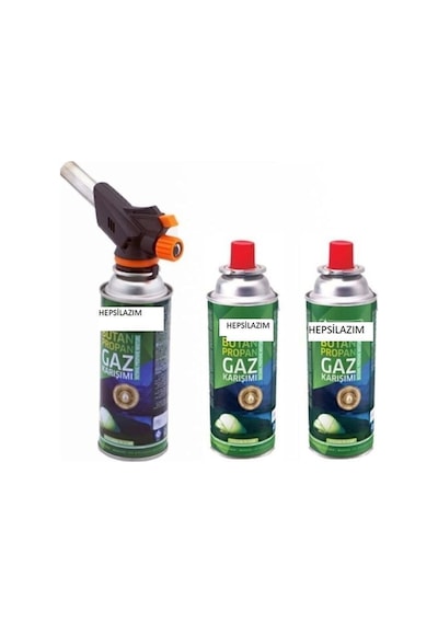 Hepsilazım Pürmüz Pratik Çakmaklı Ayarlı Tüp Hürmüz Set 4 Lü Set 227 Gr 1300 Alev Pratik Mangal Ateş Çakmağı