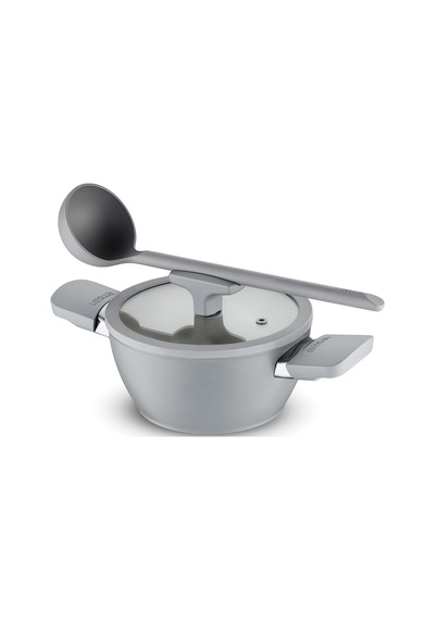 Emsan Swiss Cyrstal Rs Derin Tencere Gri 24 Cm Gri