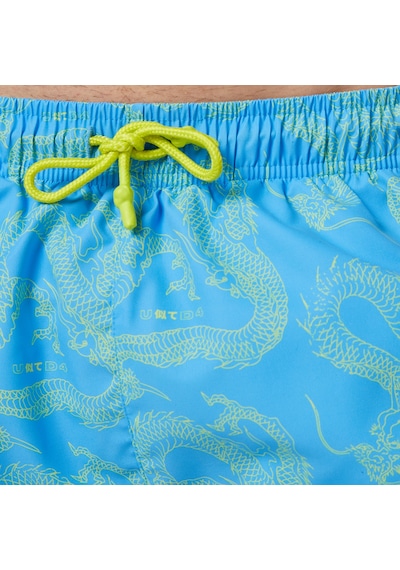 Unıted4 Comfort Fit Erkek Mavi Deniz Şortu Zoom Çok Renkli