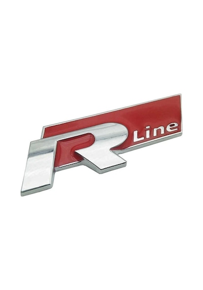 R Line Krom-kırmızı Çamurluk Arması 3m 3d Abs Volkswagen Golf