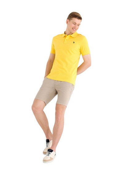 U.S. Polo Assn. Erkek Polo Yaka T-shirt Sari