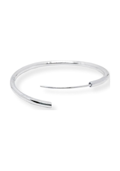 Oya Silver Gümüş Halka Küpe 3mm Kalınlık-4x4cm