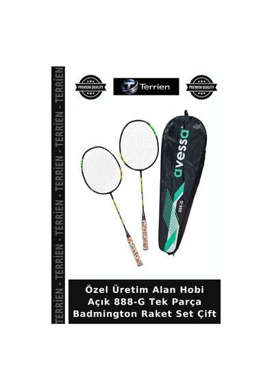 Özel Üretim Alan Hobi Açık 888-g Tek Parça Badmington Raket Set Çift