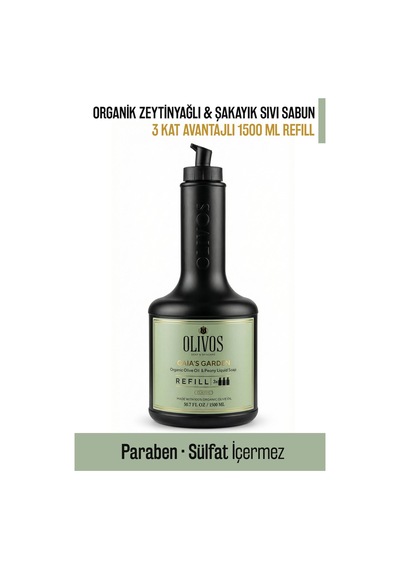 Gaia S Garden Zeytinyağlı Şakayık Kokulu Sıvı Sabun Refill 1500 Ml 3x500 Ml Ekonomik Paket