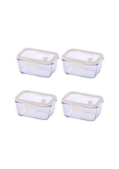 Neoflam Fika Glace Bej Vakumlu 4 Parça Saklama Kabı 460 Ml