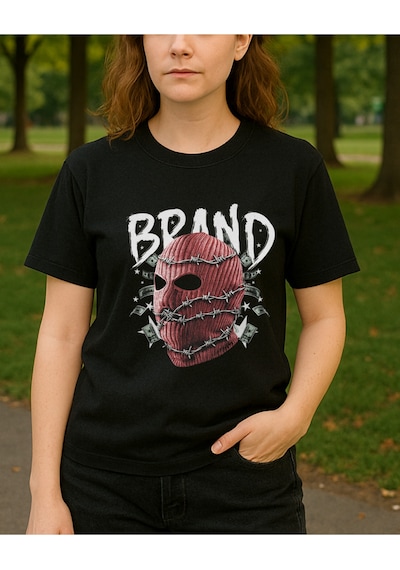 Hugo Boss Brand Baskılı T-shirt Siyah