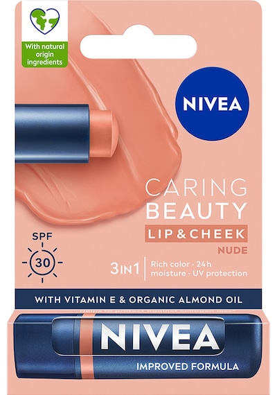 Nivea Renkli Dudak Bakım Kremi ve Yanak Balmı SPF30 Nude