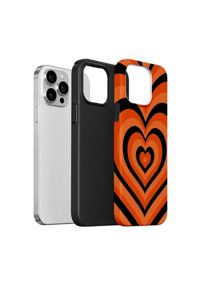 Velvoria Valestra Retro Heart Wave Apple iPhone Uyumlu 14 Pro Max Darbe Korumalı Kılıf Valestra Select - Retro Heart Wave