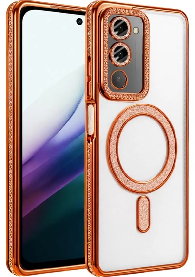 Newface Xiaomi Redmi 15 4g Joke Simli Magneticsafe Kılıf - Turuncu Diğer