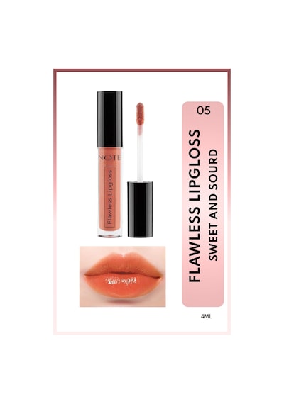 Note Cosmetique Flawless Lipgloss Nemlendirici Dudak Parlatıcısı - 05 Sweet And Sour - Turuncu