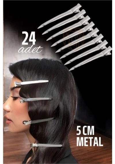 Metal Toka Saç Pensi 24 Adet