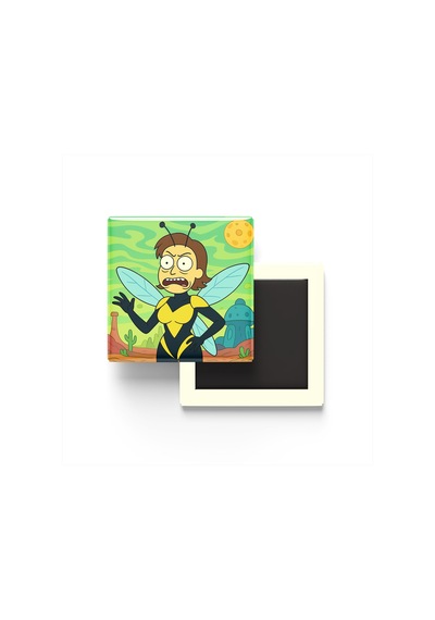 Wasp - 9x9 Cm Baskılı Kare Buzdolap Magneti