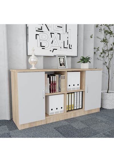 Cruz 3'lü Ofis Takımı  Model 8 Meşe Beyaz