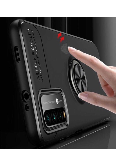 Xiaomi Redmi 9t Kılıf Zore Ravel Silikon Kapak Kırmızı