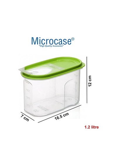 6lı Dikey Erzak Bakliyat Saklama Kabı Kapaklı 1.2 L - Al3182 Diğer