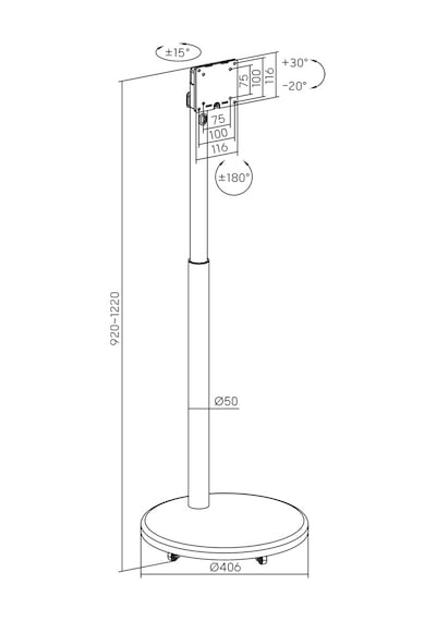 Tekerlekli Monitör Standı 17-35 Inç Pistonlu Yükseklik Ayarı 360° Döner Raflı Mobil Stand Tekerlekli Monitör Standı 17-35 Inç Pistonlu Yükseklik Ayarı 360° Döner Raflı Mobil Stand