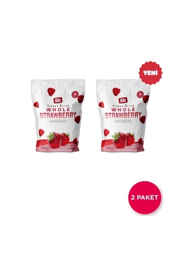 Çilek Kuru Meyve Cipsi 15 G X 2 Adet Dondurularak Kurutulmuş Meyve 15 G