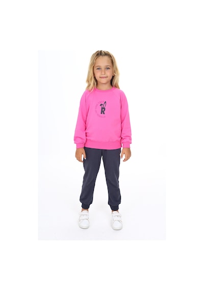 Toontoy Kids Toontoy Kız Çocuk Baskılı Eşofman Takım Açık Fuşya