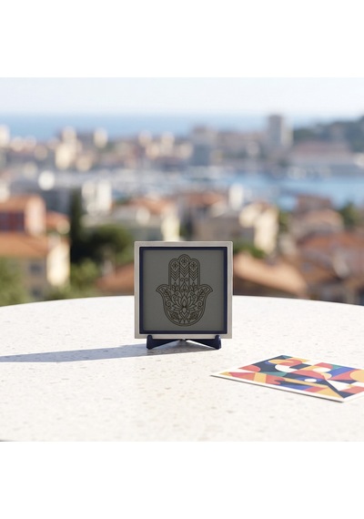 Estetik Hamsa Figürlü Dekoratif Parça, Çalışma Alanlarınıza Zarafet Katan Tasarım 10x10 Cm