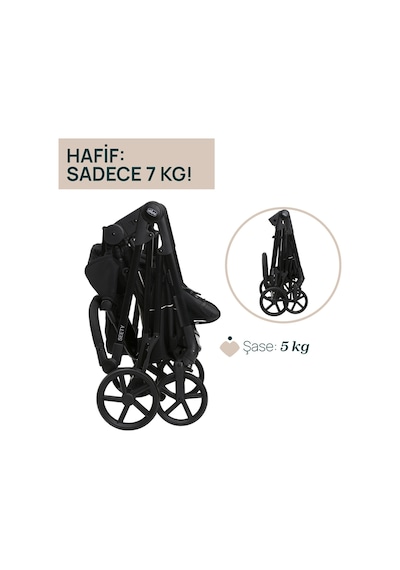 Chicco Seety Bebek Arabası Etna Black 05087097070000