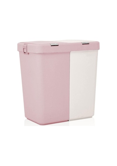 Duo Laundry Çamaşır Sepeti - Pembe - 80 Lt Pembe / Beyaz Pembe / Beyaz