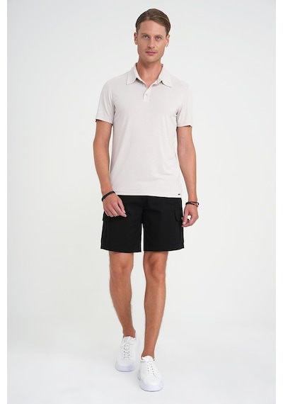 Efor Comfort Fit Polo Yaka Modal Karışım Kısa Kol Casual Taş Tişört Ts 903 Taş