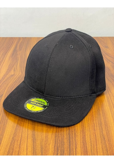 Hamze Hip Hop Snapback Rapper Basic Gabardin Cap Şapka Siyah