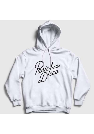 Presmono Unisex Rare To Die Panic At The Disco Kapüşonlu Sweatshirt Beyaz
