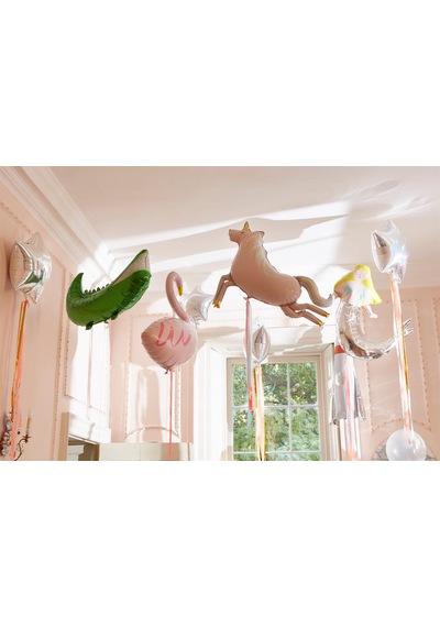 Meri Meri - Crocodile Foil Balloon - Timsah Folyo Balon Çok Renkli