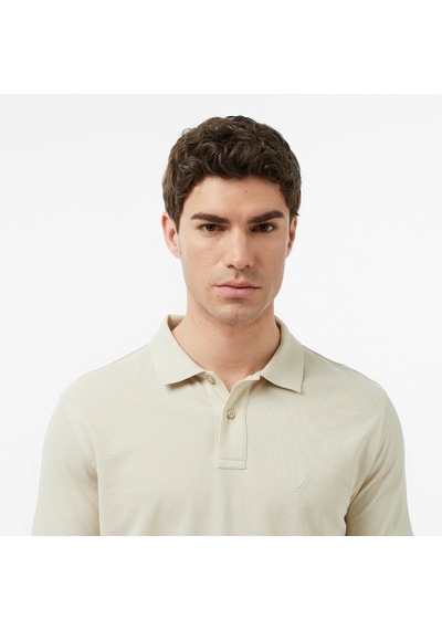 Nautica Erkek Bej Regular Fit Polo Yaka T-shirt Düz K65002t Bej