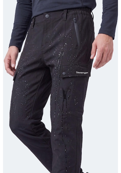 Slazenger Clımax I Erkek İçi Polarlı Rüzgar Ve Su Geçirmez Softshell Siyah Pantolon