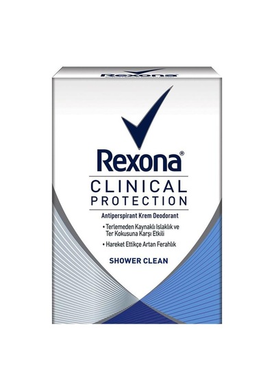 Rexona Clinical Protection Shower Clean Krem Kadın Deodorant 45 ML