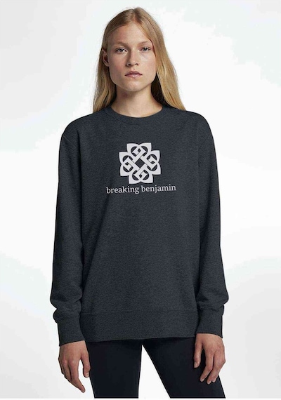 Benjamin Baskılı Füme Antrasit Kadın Sweatshirt