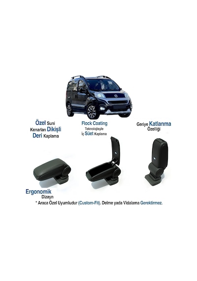 Fiat Fıorıno Araca Öel Koldayama Vidasız Kolçak 2008 2009 2010 2011 2012 2013 2014 2015