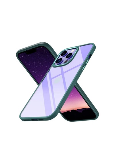 Jenerik Apple iPhone Uyumlu  Uyumlu 13 Pro Max Kılıf Power Silikon - Koyu Yeşil