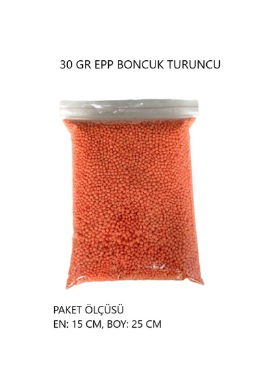 Atermit Epp Renkli Boncuk Köpük Aksesuar 30 Gr - Turuncu