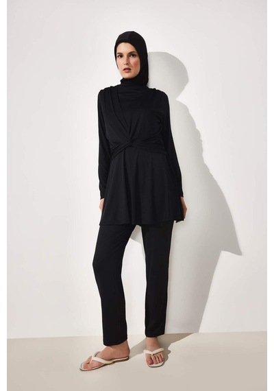 Defacto Regular Fıt 5li Siyah Burkini Mayo G7445ax26hsbk27 Siyah-bk27