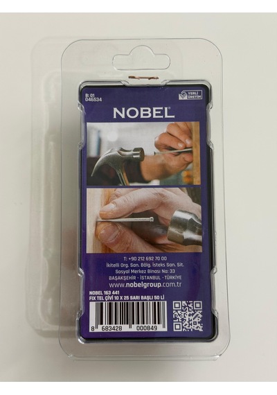 Tel Çivi Sarı 10x25mm 50 Adet