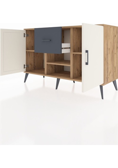 Hyperion Konsol 3 Raflı Tek Çekmeceli 2 Kapaklı 132x44x83 Çam-aytaşı/antrasit Aytaşı/antrasit Hyperion Konsol 3 Raflı Tek Çekmeceli 2 Kapaklı 132x44x83 Çam-aytaşı/antrasit Aytaşı/antrasit